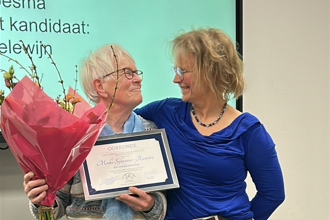 Minke Sybesma benoemd tot erelid van Zon en Zegen