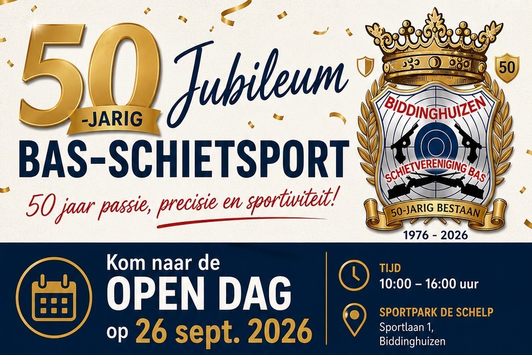 Schietvereniging BAS viert 50-jarig bestaan met jubileumdag Schietvereniging BAS viert 50-jarig bestaan met jubileumdag